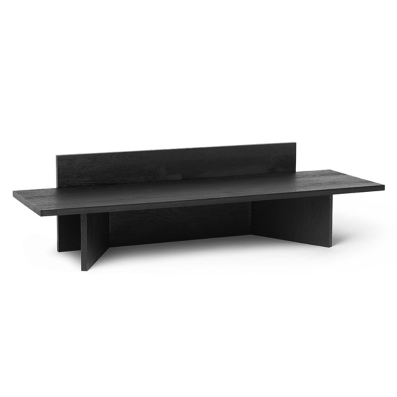 ferm LIVING-collectie Bank Oblique zwart geolied eiken