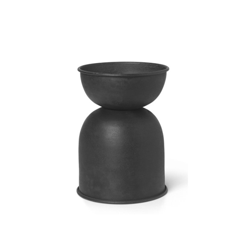 ferm LIVING-collectie Hourglass Pot  zwart 30 cm