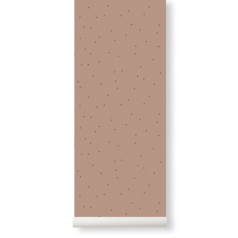 ferm LIVING-collectie Dot behang - Dusty Rose