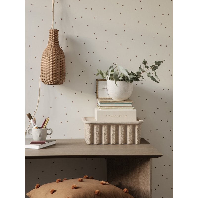 ferm LIVING-collectie Dot Tufted kussen - Sugar Kelp Mosterd