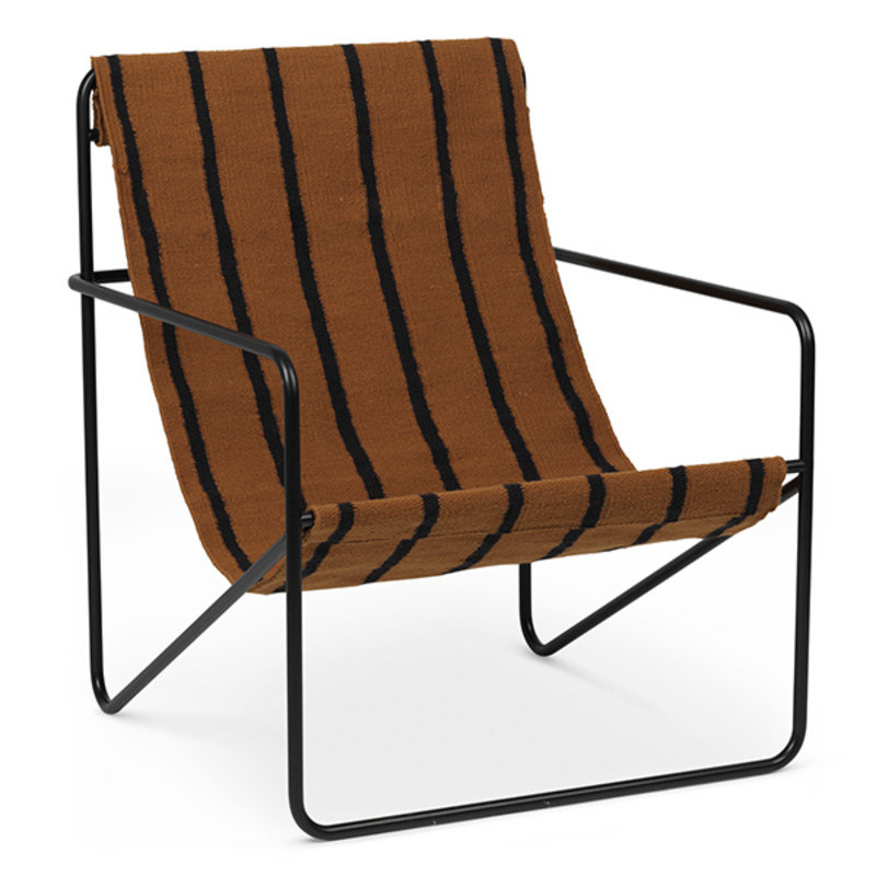 ferm LIVING-collectie Desert Chair - zwart/Stripe