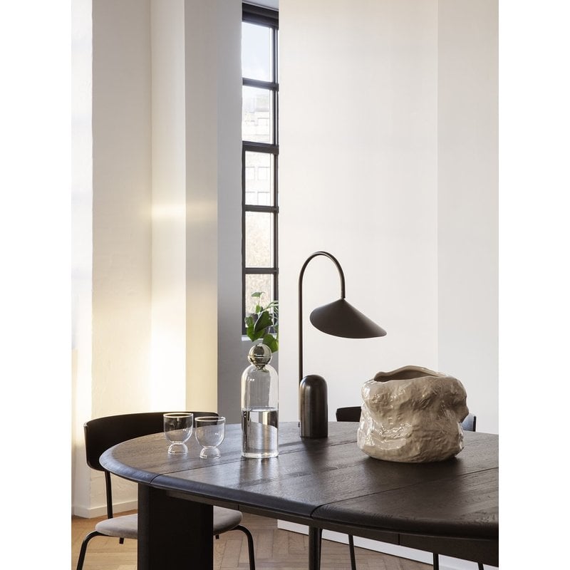 ferm LIVING-collectie Bevel Table Extendable x 1 - Black Oiled