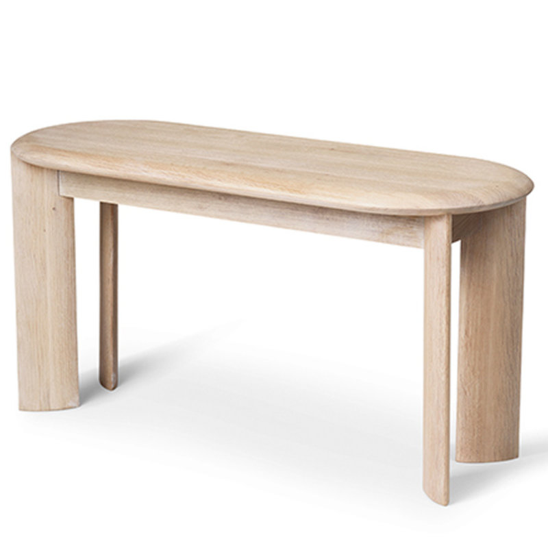 ferm LIVING-collectie Bank Bevel wit geolied eiken