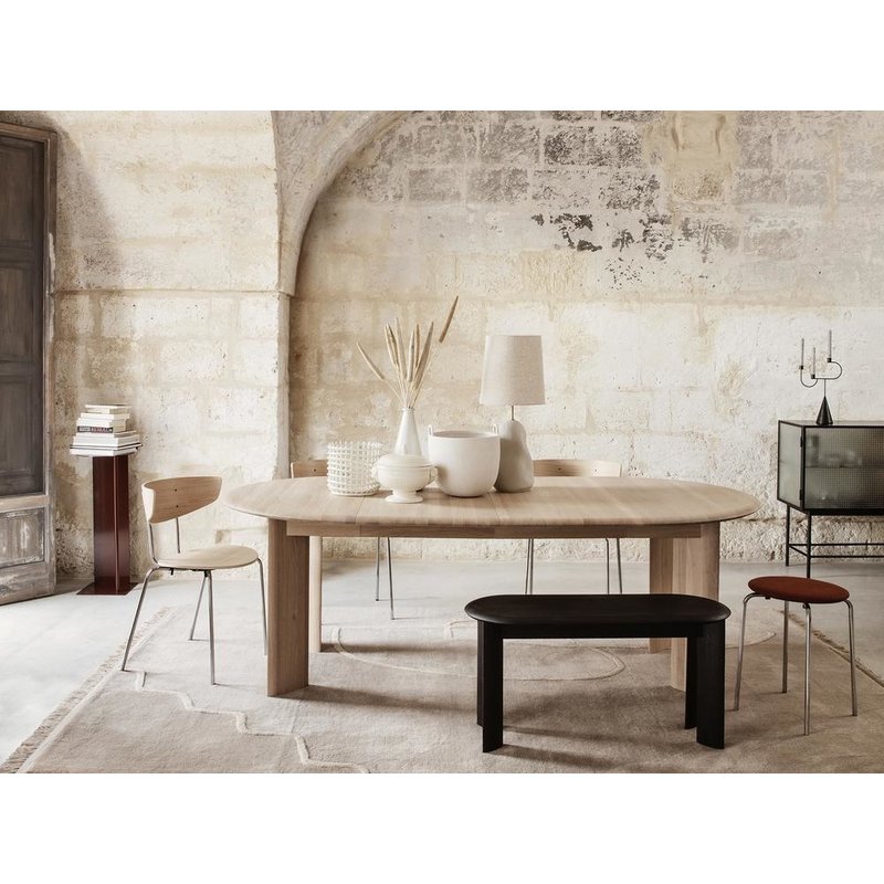 ferm LIVING-collectie Bevel Bench - Black Oiled Oak