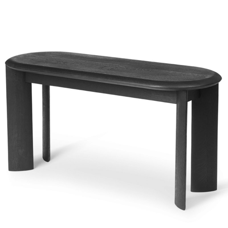 ferm LIVING-collectie Bank Bevel zwart geolied eiken