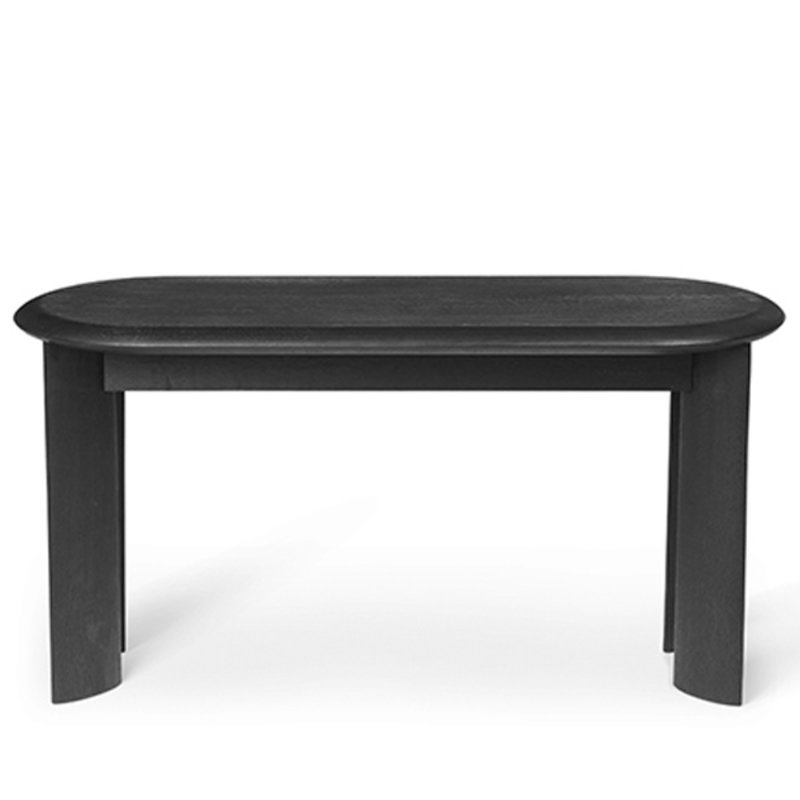 ferm LIVING-collectie Bank Bevel zwart geolied eiken