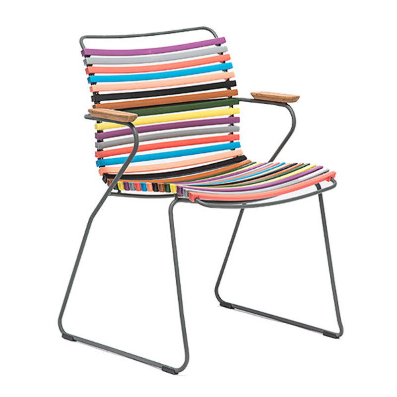 Houe-collectie CLICK Dining Chair with Armrests in bamboo multicolor 1