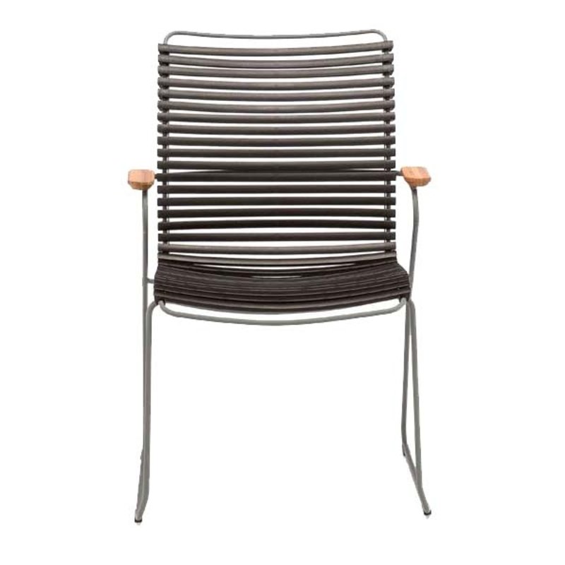 Houe-collectie CLICK Dining Chair Tall with Armrests in bamboo black