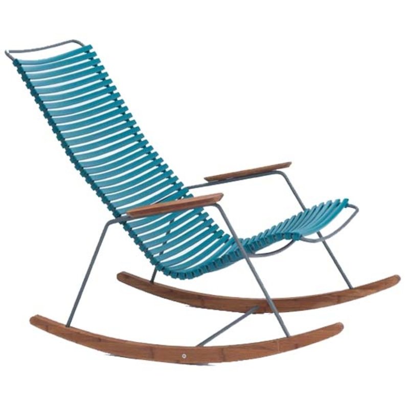 Houe-collectie CLICK Rocking Chair with Petrol lamellas