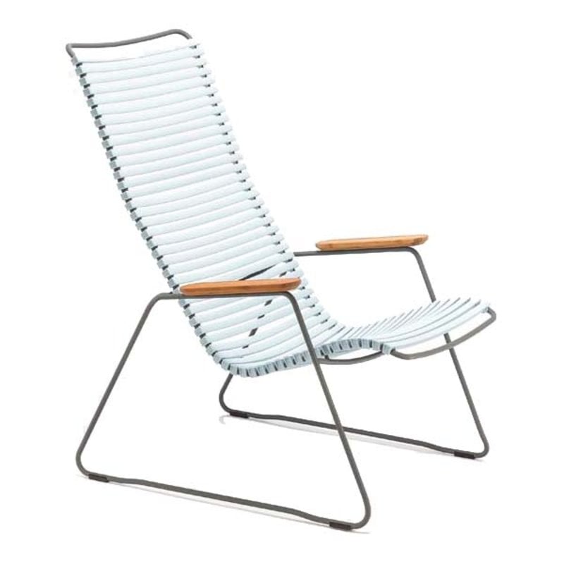 Houe-collectie CLICK Lounge Chair with Dusty blue lamellas