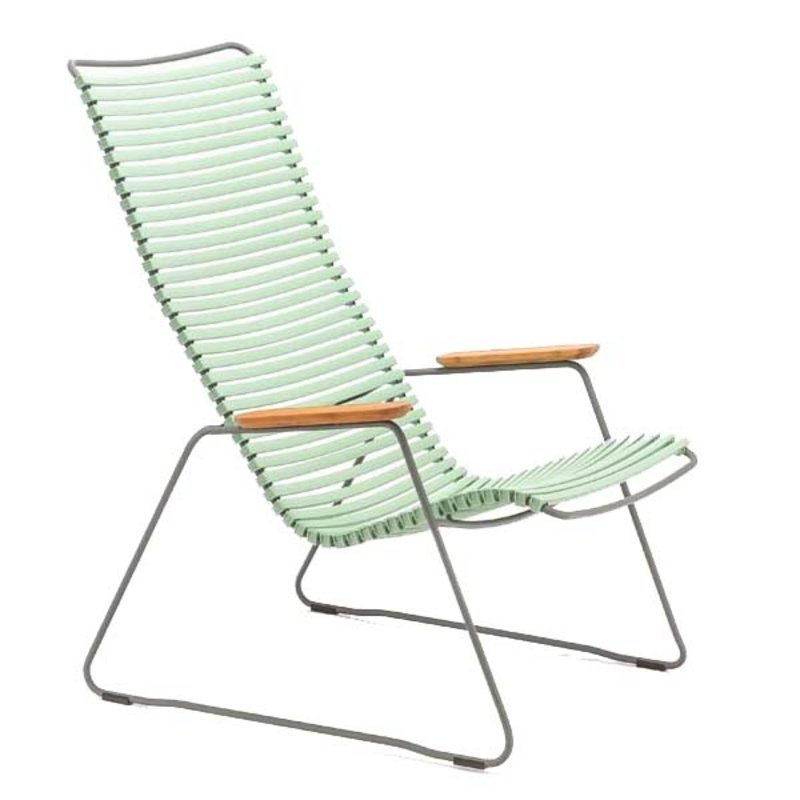 Houe-collectie CLICK Lounge Chair with Dusty green lamellas