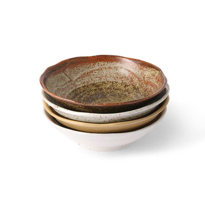 HKliving-collectie Kyoto ceramics: japanese shallow bowl (set of 4)