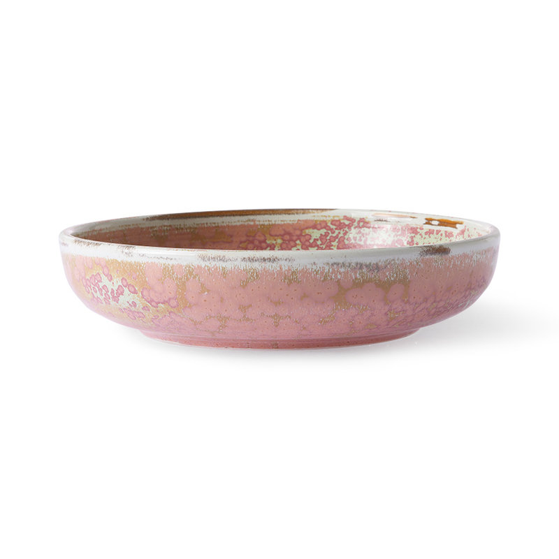 HKLIVING-collectie Home chef ceramics: deep plate rustic pink