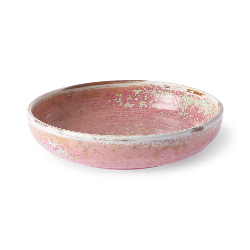 HKLIVING-collectie Home chef ceramics: deep plate rustic pink