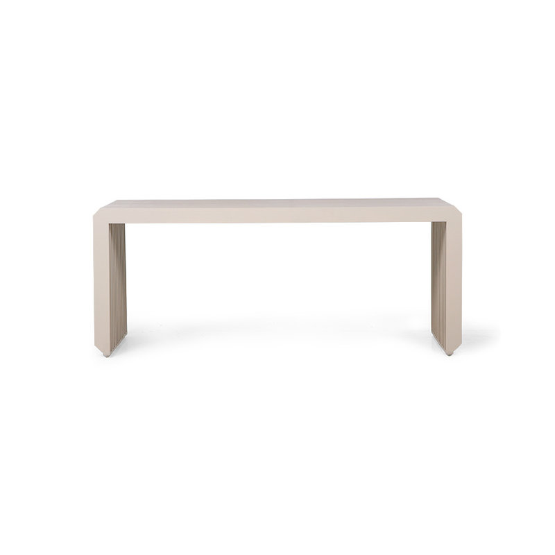 HKLIVING-collectie Bank teak met houten latten zand