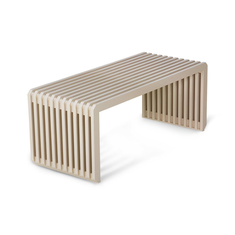 HKLIVING-collectie Bank teak met houten latten zand