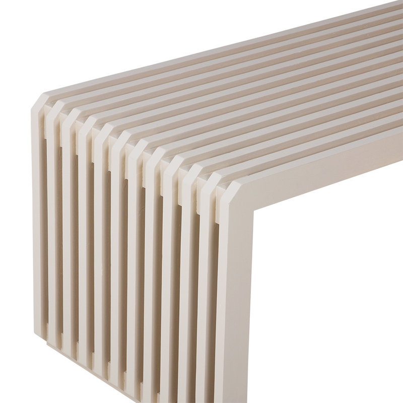 HKLIVING-collectie Bank teak met houten latten zand