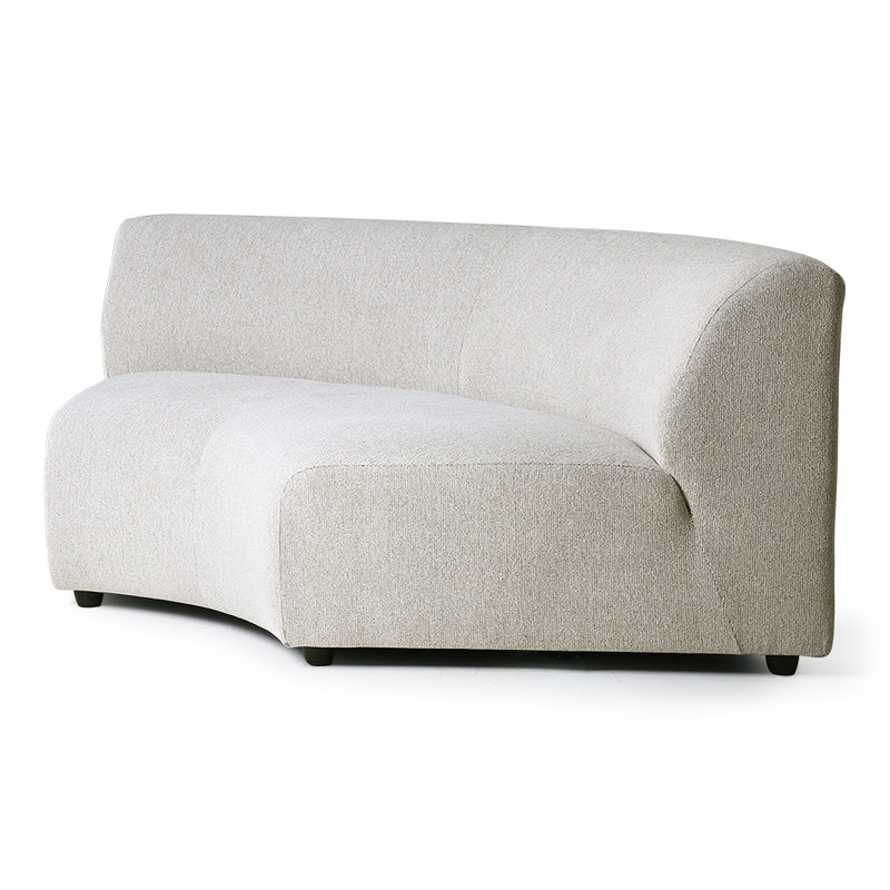 HKLIVING-collectie Jax couch: element round, sneak, light grey