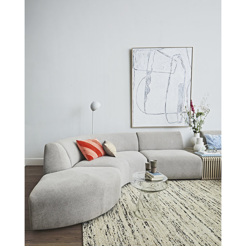 HKliving-collectie Jax couch: element round, sneak, light grey