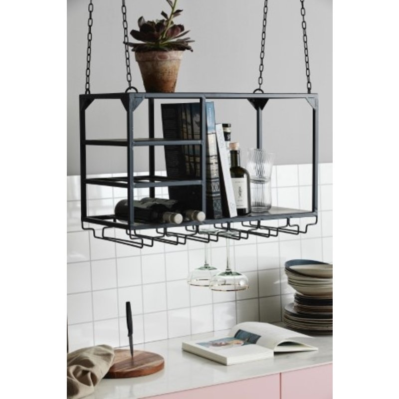 Nordal-collectie LOFT rack/shelf, S, black