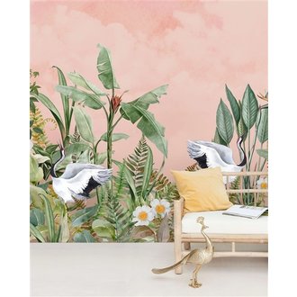 Creative Lab Amsterdam Dancing Crane Wallpaper Mural