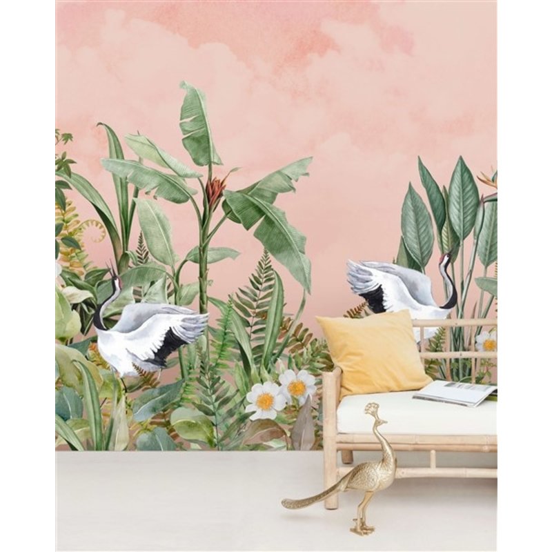 Creative Lab Amsterdam-collectie Dancing Crane Wallpaper Mural