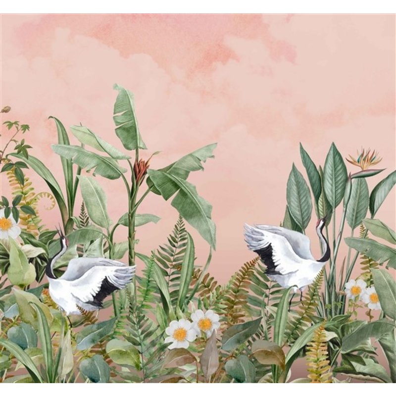 Creative Lab Amsterdam-collectie Dancing Crane Wallpaper Mural