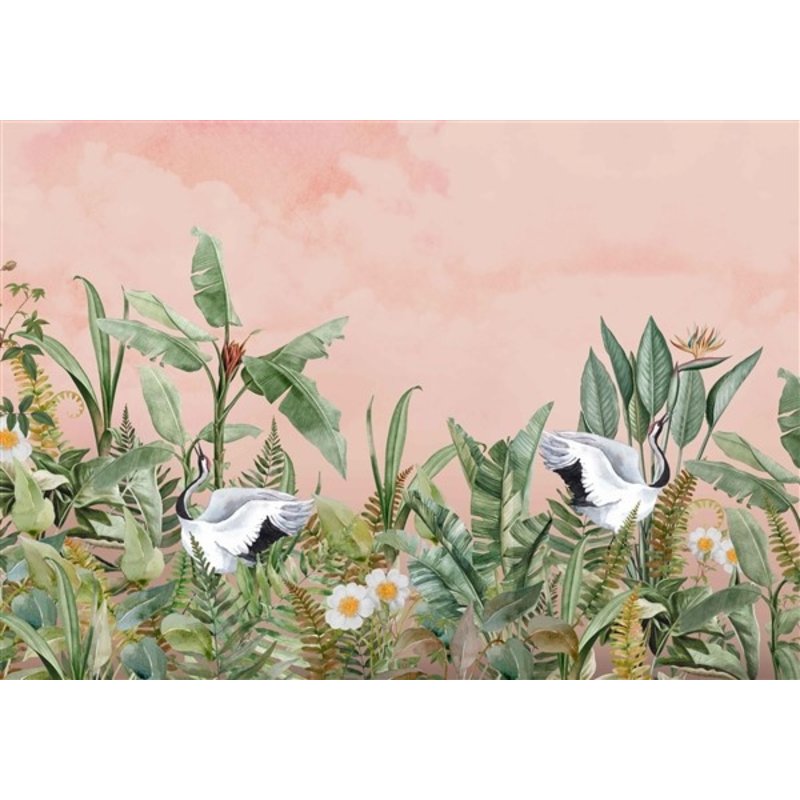 Creative Lab Amsterdam-collectie Dancing Crane Wallpaper Mural