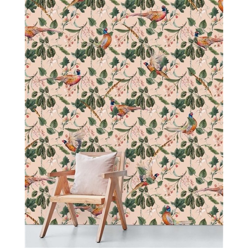 Creative Lab Amsterdam-collectie Floral Pheasant behang Mural