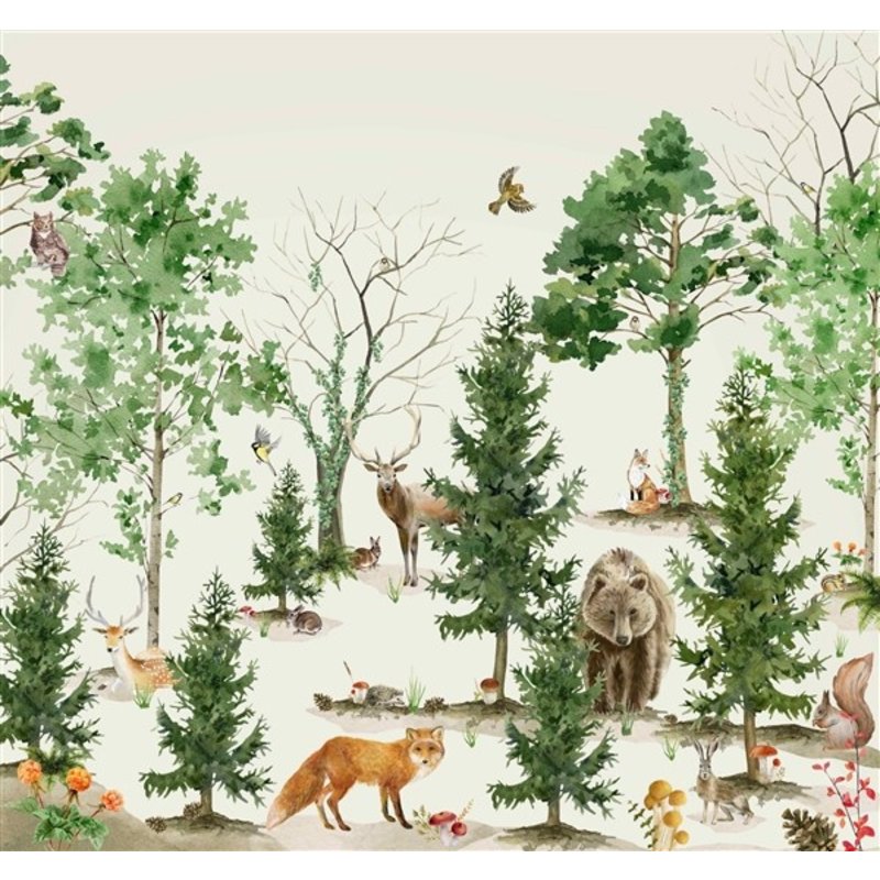 Creative Lab Amsterdam-collectie Forest Life Wallpaper Mural