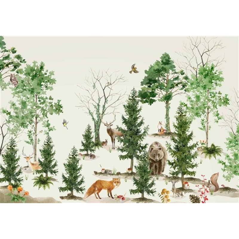 Creative Lab Amsterdam-collectie Forest Life Wallpaper Mural
