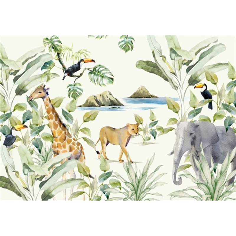 Creative Lab Amsterdam-collectie On the Island behang Mural