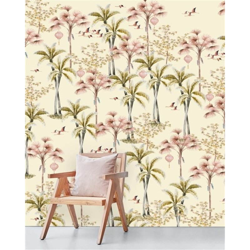 Creative Lab Amsterdam-collectie Oriental Flamingo behang Mural