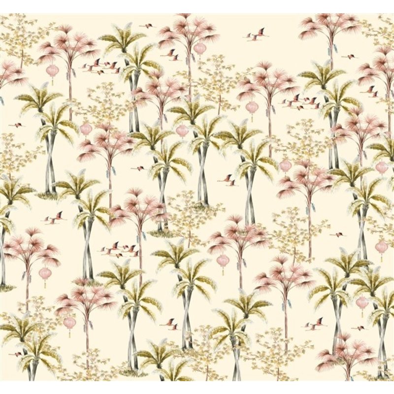 Creative Lab Amsterdam-collectie Oriental Flamingo behang Mural