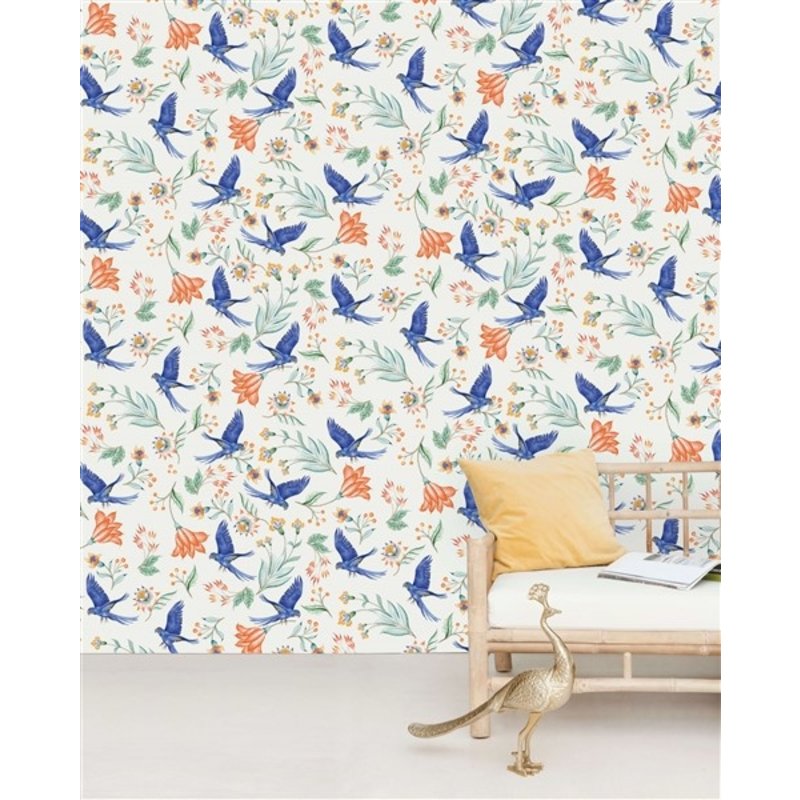Creative Lab Amsterdam-collectie Paisley Parrot Wallpaper Mural