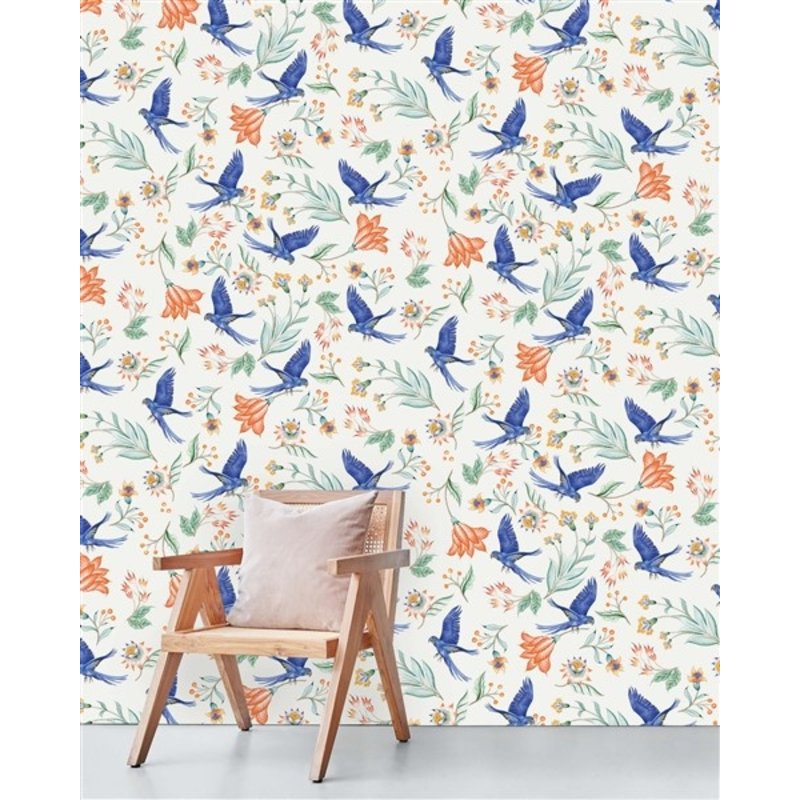 Creative Lab Amsterdam-collectie Paisley Parrot Wallpaper Mural