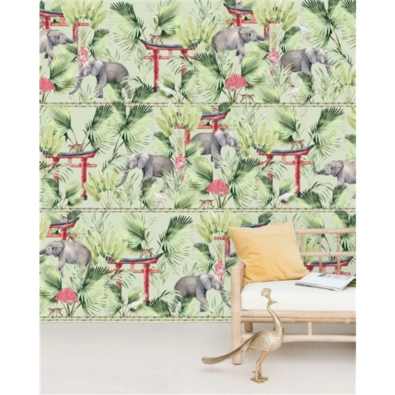 Creative Lab Amsterdam-collectie Ritual Elephant behang Mural