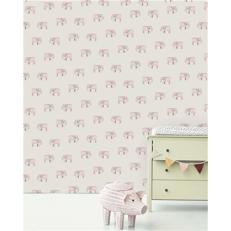 Creative Lab Amsterdam-collectie Safari Elephant behang Mural