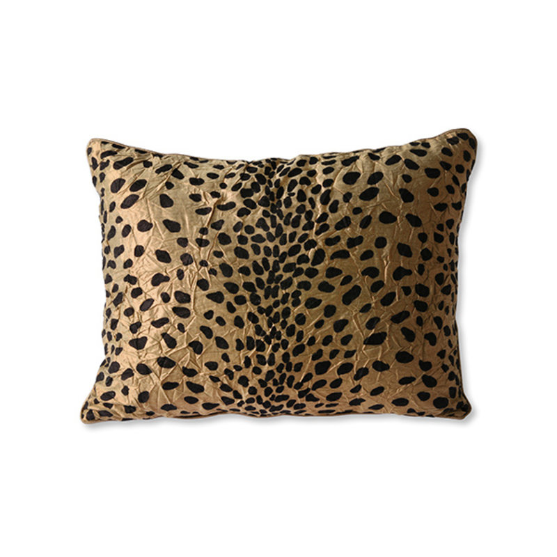 HKliving-collectie doris for hkliving: cushion flock print panther (30x40)