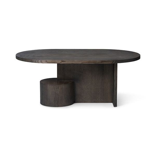 ferm LIVING-collectie Salontafel Insert zwart gebeitst essenhout