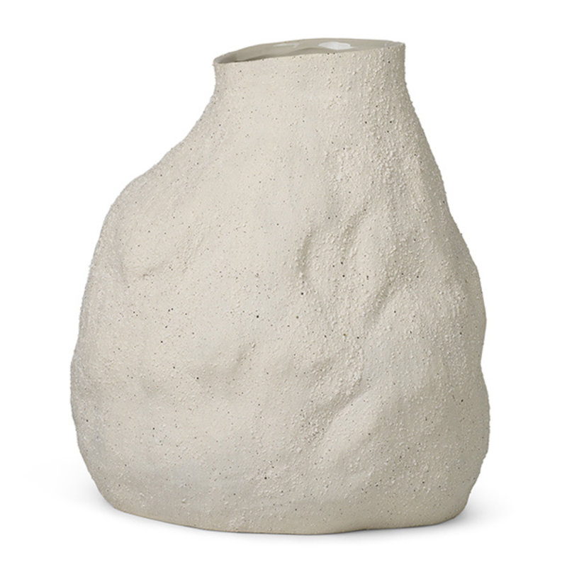 ferm LIVING-collectie Vulca Vase - Large - Off-white Stone