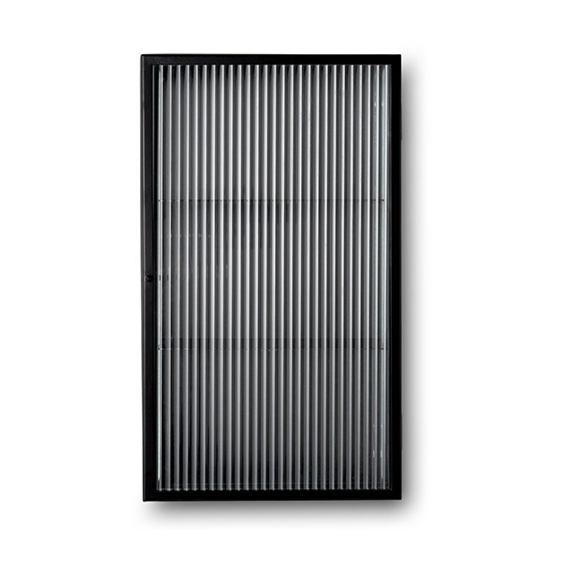 ferm LIVING-collectie Haze Wall Cabinet - Reeded Glas - Black