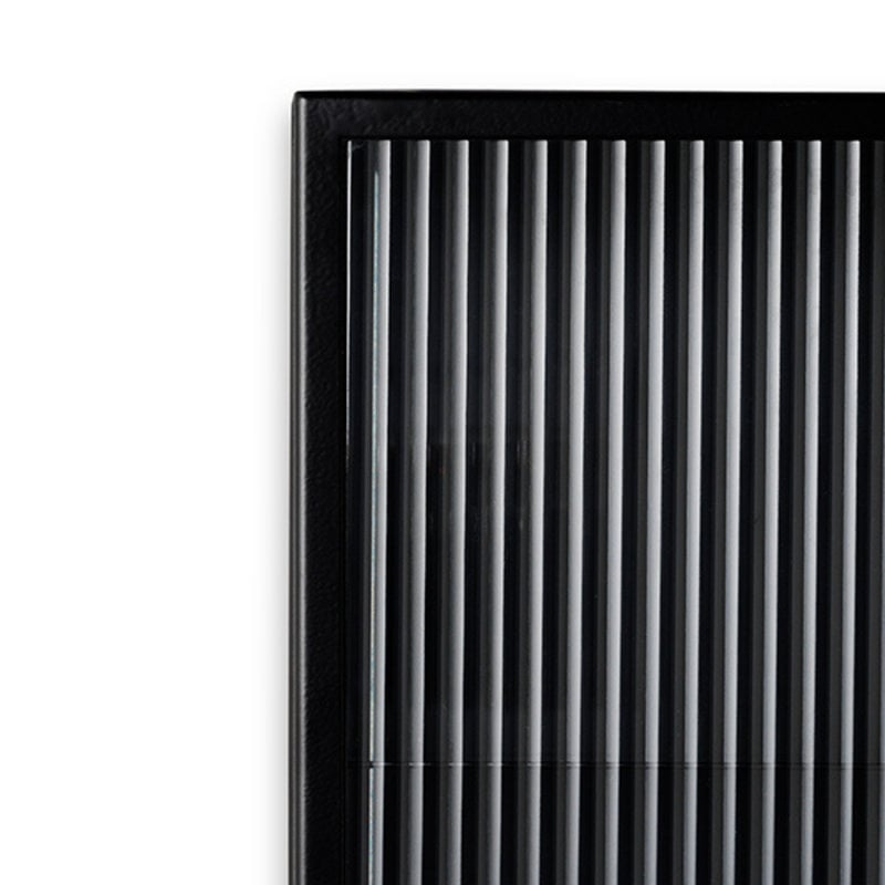 ferm LIVING-collectie Haze Wall Cabinet - Reeded Glas - Black