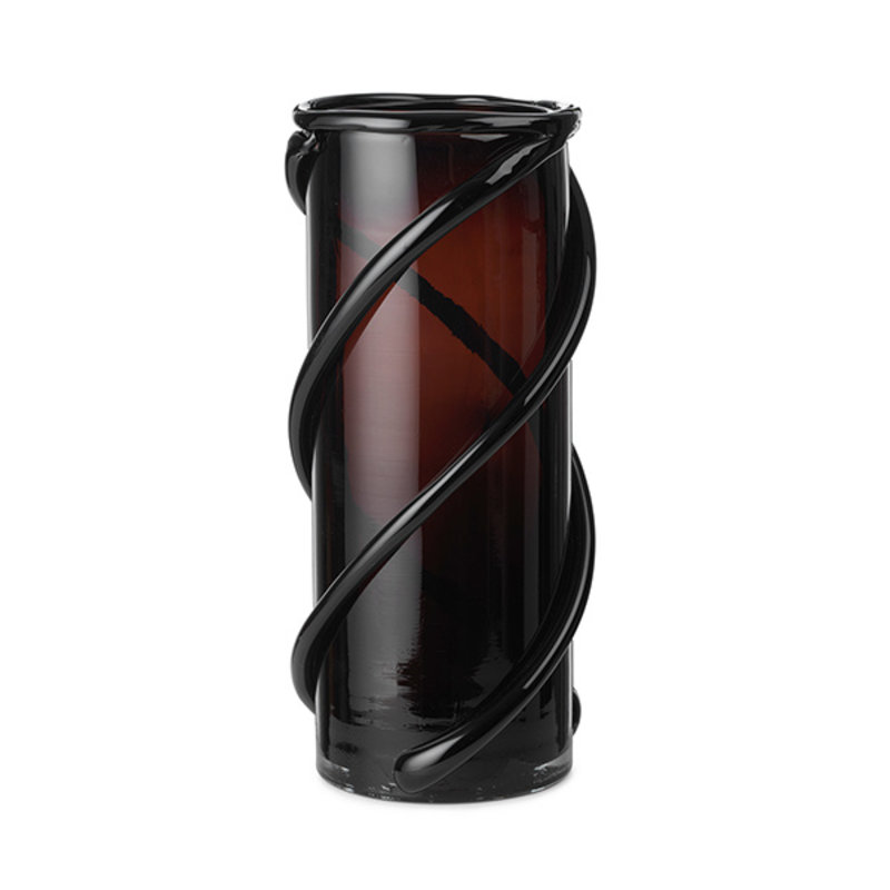 ferm LIVING-collectie Entwine Vase - Large - Dark amber