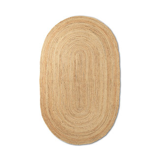 ferm LIVING Eternal Oval Jute Rug - Small - Natural