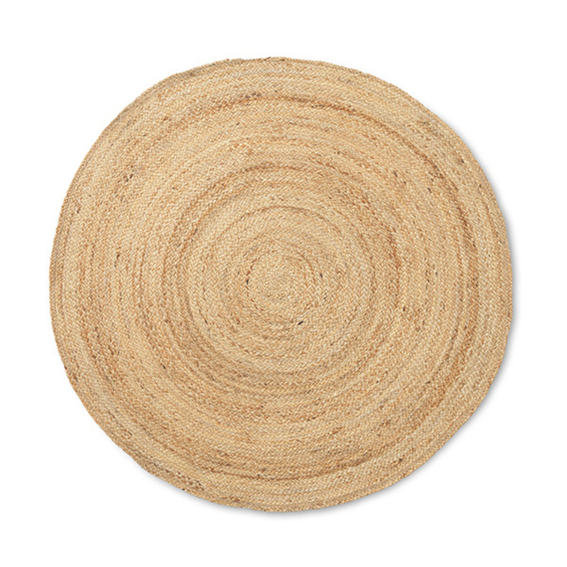 ferm LIVING-collectie Eternal Round Jute Rug - Small - Natural