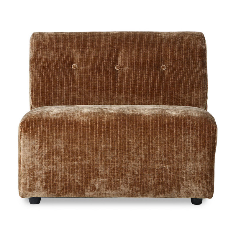 HKliving-collectie vint couch: element B, corduroy velvet, aged gold