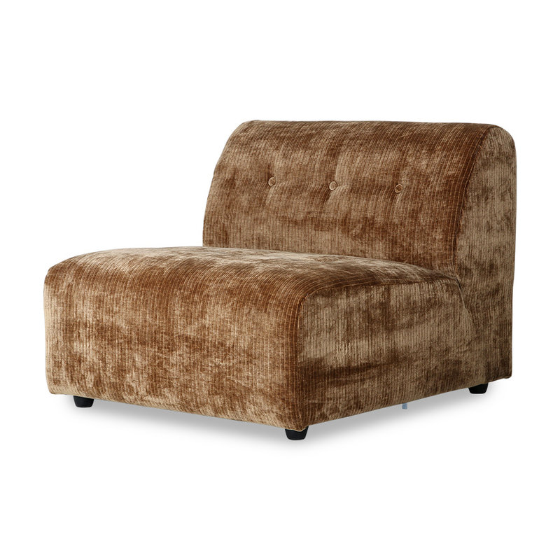 HKliving-collectie vint couch: element B, corduroy velvet, aged gold