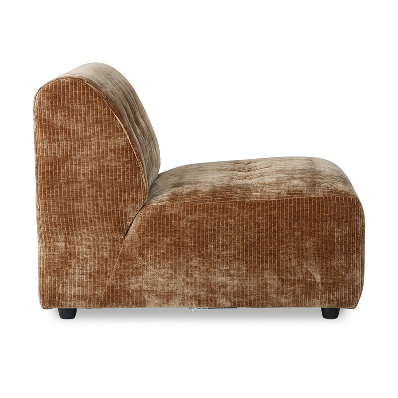 HKliving-collectie Vint bank element B - middenstuk - corduroy velvet, aged gold