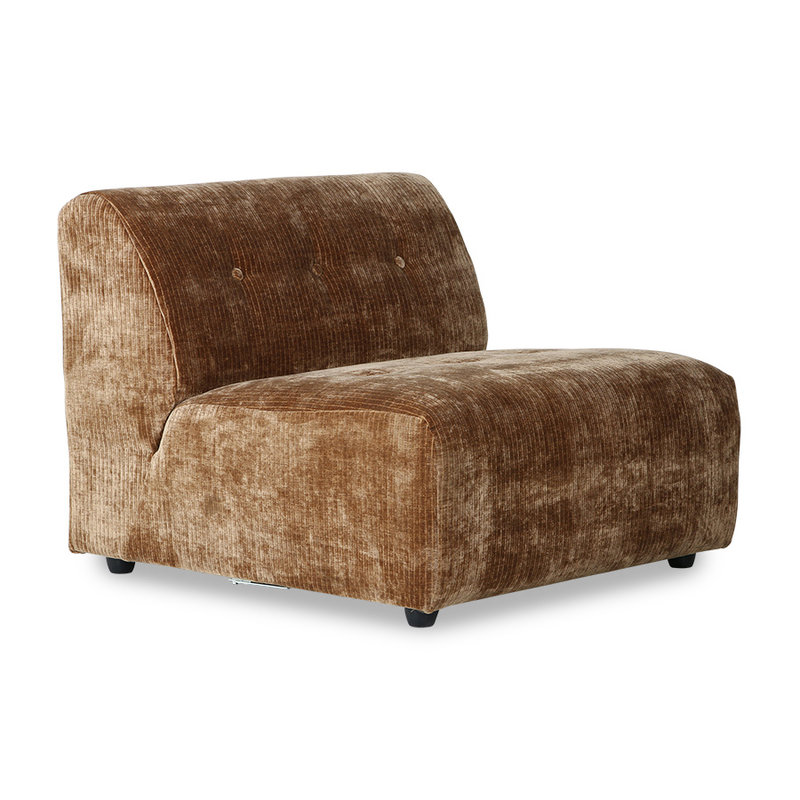 HKliving-collectie vint couch: element B, corduroy velvet, aged gold